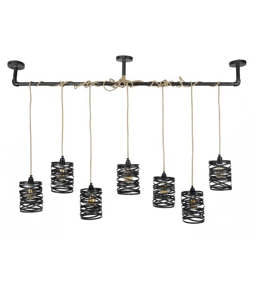 Wrapped Metal - Hanglamp - metalen kappen - 7 lichtpunten