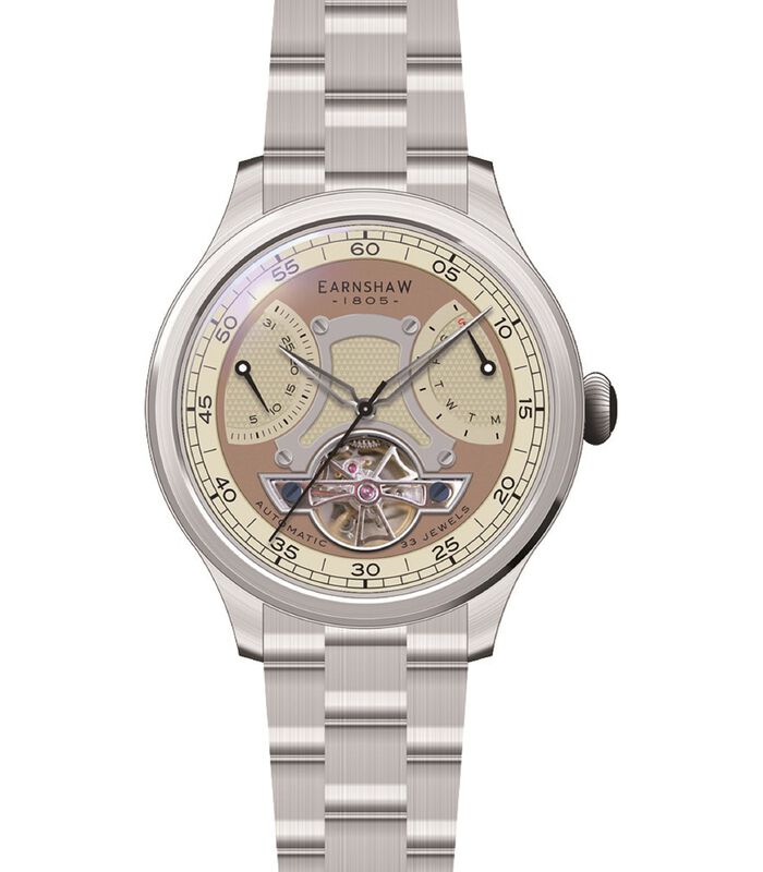 Automatisch horloge met stalen armband BARON image number 0