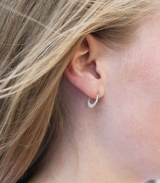 Femmes - Boucle d'oreille sans placage - Cristal