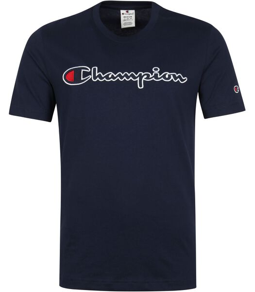 Champion T-Shirt Script Logo Bleu Foncé