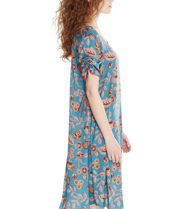 Asymmetrische jurk ROSAFA met bloemenprint image number 4