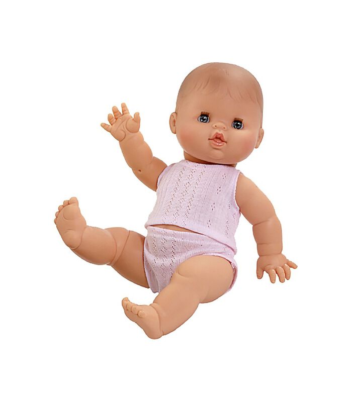 Gordi Babypop Meisje Wit Pyjama - 34 cm image number 0