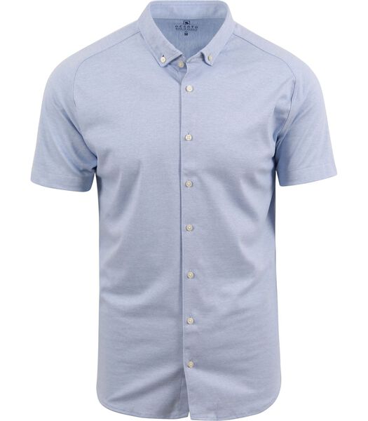 Short Sleeve Overhemd Lichtblauw Melange