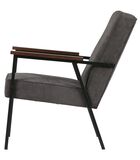Sally Fauteuil - Ribstof - Antraciet - 87x65x82 image number 2