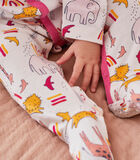 Jersey pyjama met dierenprint, lichtroos image number 1