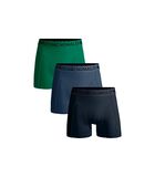 Boxershorts 3-Pack Solid Groen Blauw 580 image number 0