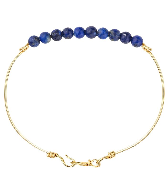 Lapis Lazuli armband op 14k gold-filled gouddraad image number 0