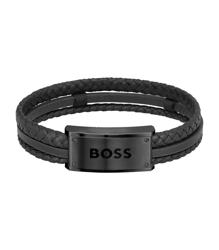 Bracelet cuir noir 1580425 image number 0