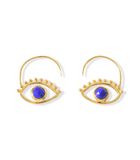 Oorbellen oog van vermeil en lapis lazuli AJNA image number 0