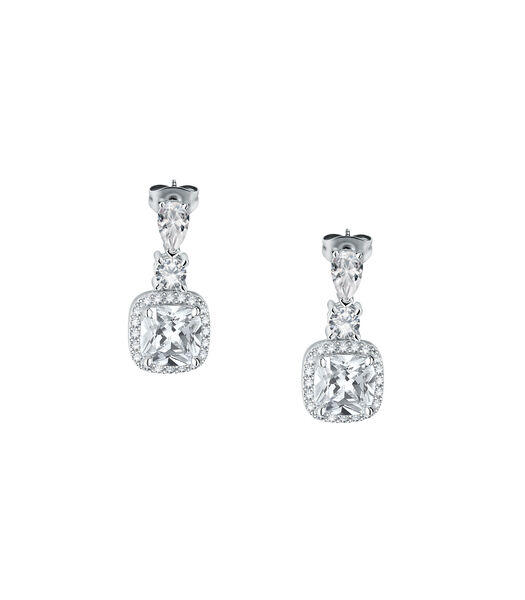 Boucles D'Oreilles en argent, zircons TESORI