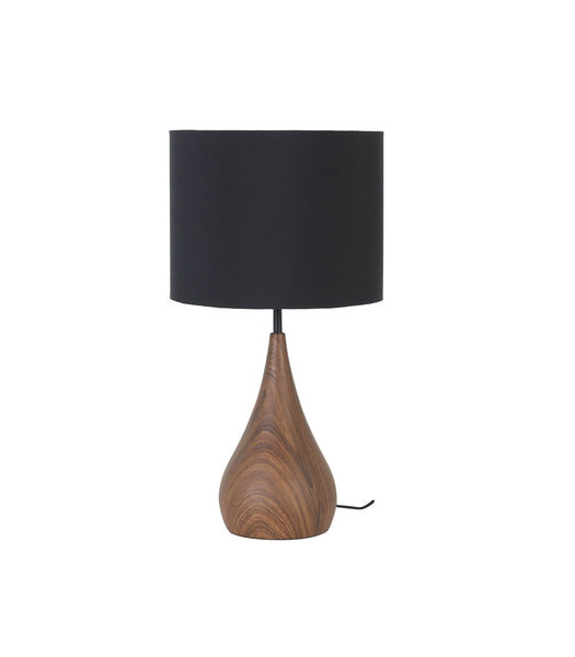 Lampe de table Svante - Noir/Bois - Ø28cm