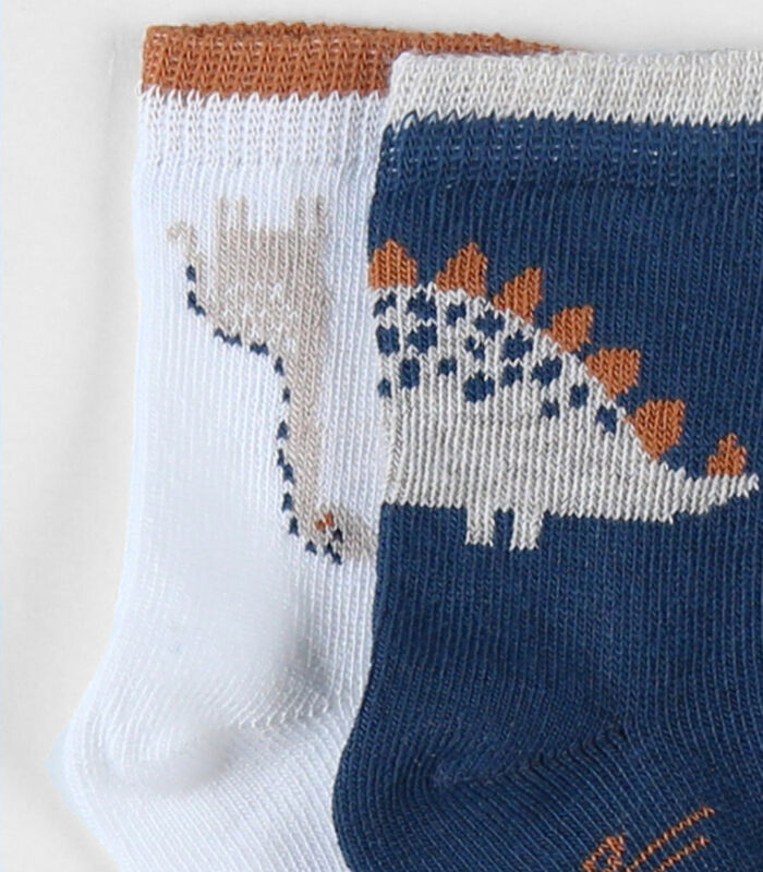 Set de 2 paires de chaussettes en tricot, canard/écru image number 2