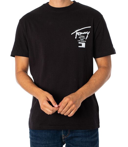T-Shirt Classique À Signature Vaporisée