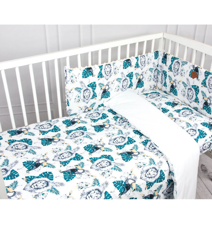 Katoenen babybedovertrekset premium kwaliteit SAVANA image number 1