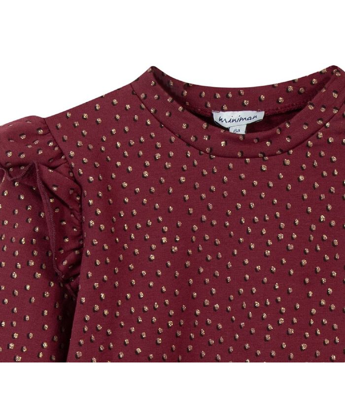 Sweater met ruches en polka dot print image number 2