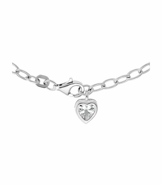 Bracelet pour dames, argent 925 Sterling, zirconium synth. | cœur