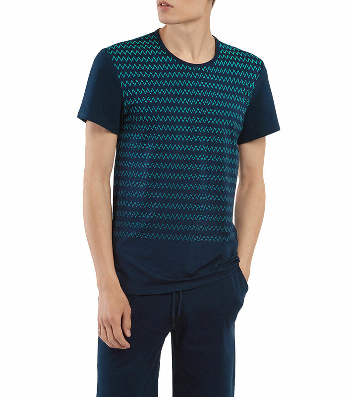 Pyjamashort t-shirt Hypnos blauw image number 0