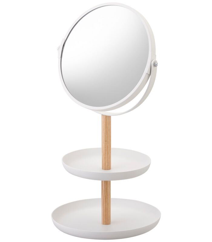 Miroir de maquillage avec plateau pour accessoires - Tosca - Blanc image number 0
