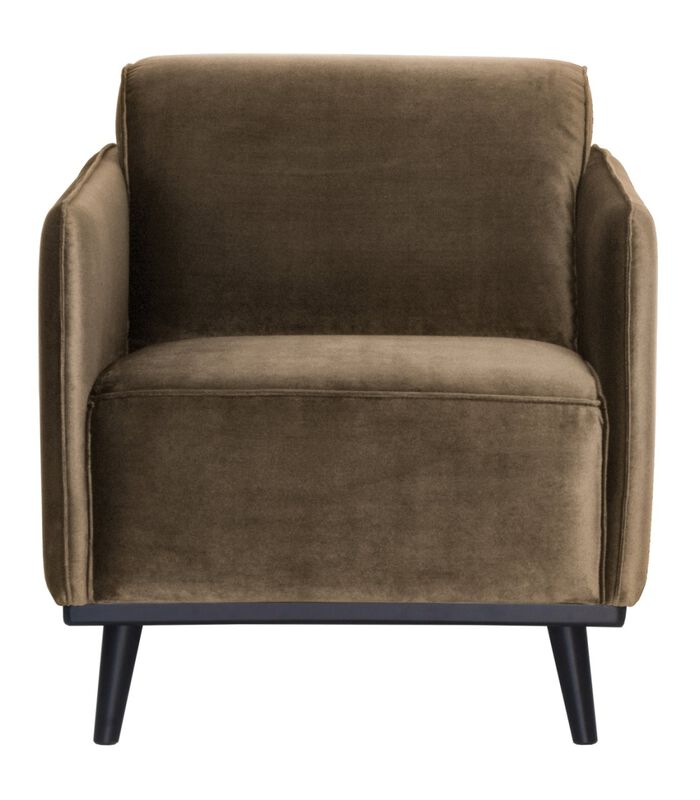 Statement Fauteuil - Velvet - Taupe - 77x72x93 image number 0