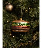 Kerstbal Hamburger 10 cm image number 3