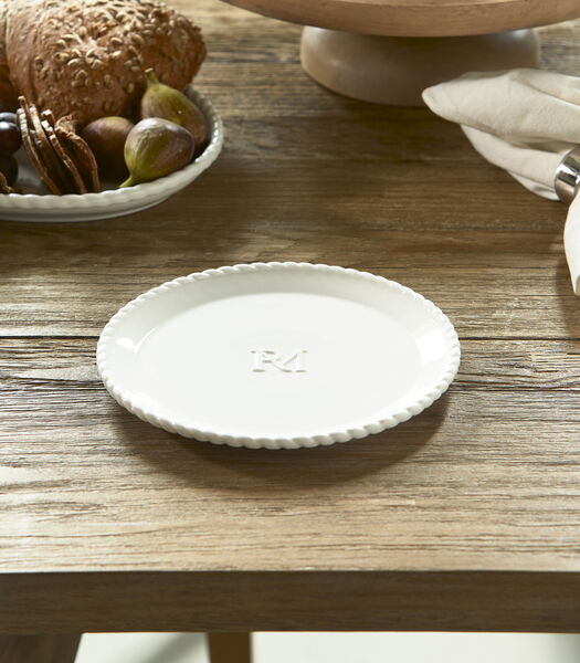 Ontbijtbord wit, Plat bord - Elegant Twist Breakfast Plate - Porselein