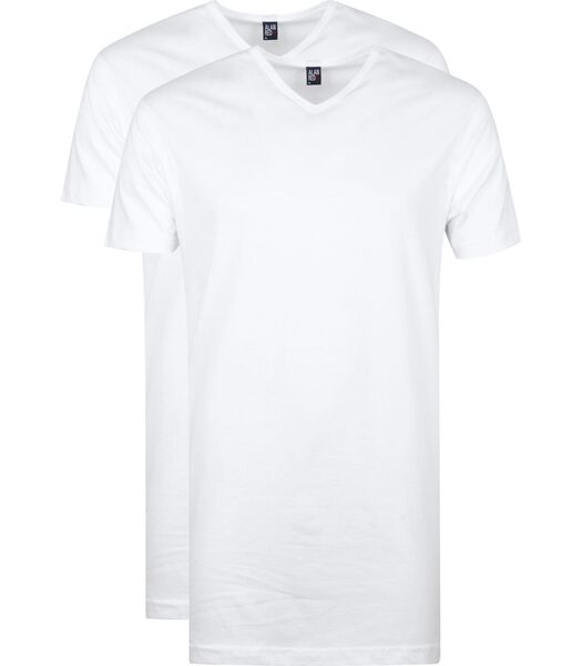 Vermont Extra Lange T-Shirts Wit (2Pack)