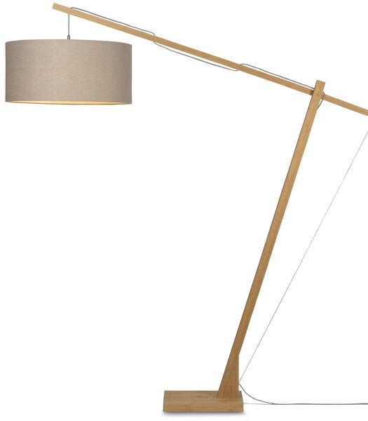 Lampadaire Montblanc - Bambou/Taupe - 175x60x207cm