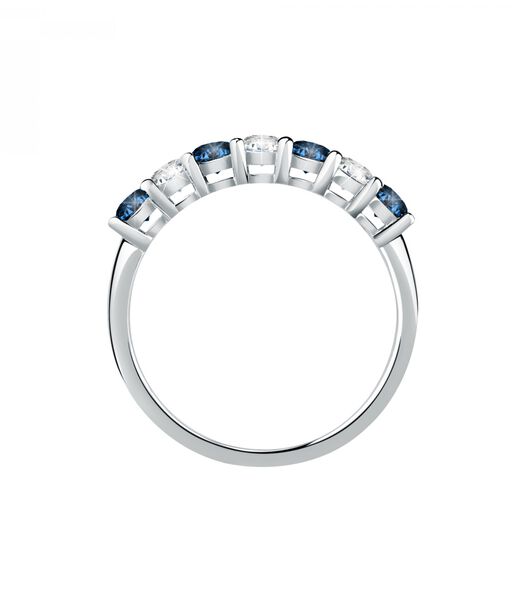 Ring in 750% WITGOUD, SAPPHIRE BY LAB GROWN + DIAMOND BY LA LIVE DIAMOND