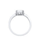 Ring Dames Hart Symbool Verloving Met Zirkonia Kristallen In 925 Sterling Zilver image number 2