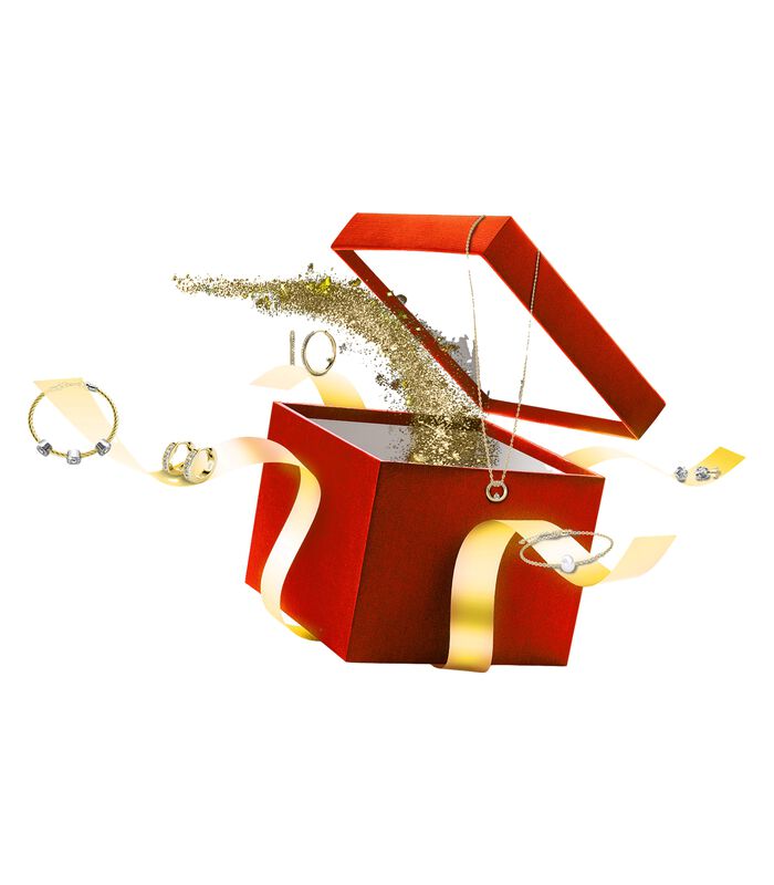 DIY adventskalender - Set van 24 juwelen - Goud en kristal image number 0