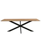 Nordic - Table de salle à manger - acacia - naturel - 220cm - rectangulaire - pied araignée - acier laqué image number 0