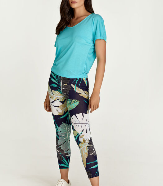 Legging met bladerprint