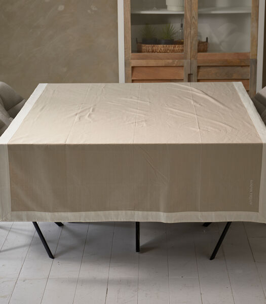 Tafelkleed katoen, Luxe - Whisper Flax - Beige - 270x150 CM