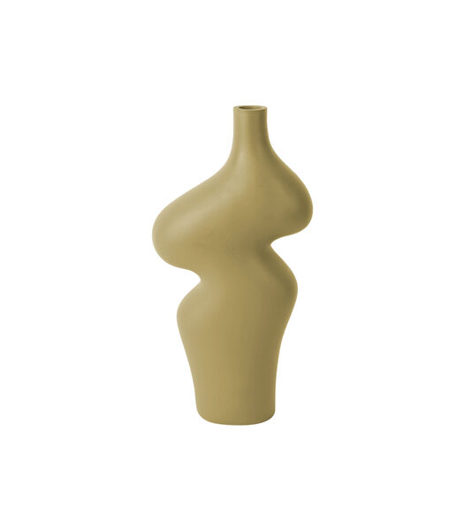 Vase déco Organic Curves - Brun - 15,5x8x30,5cm