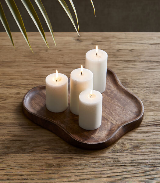 Sepang Organic Shape - plateau à bougies en bois et formes organiques