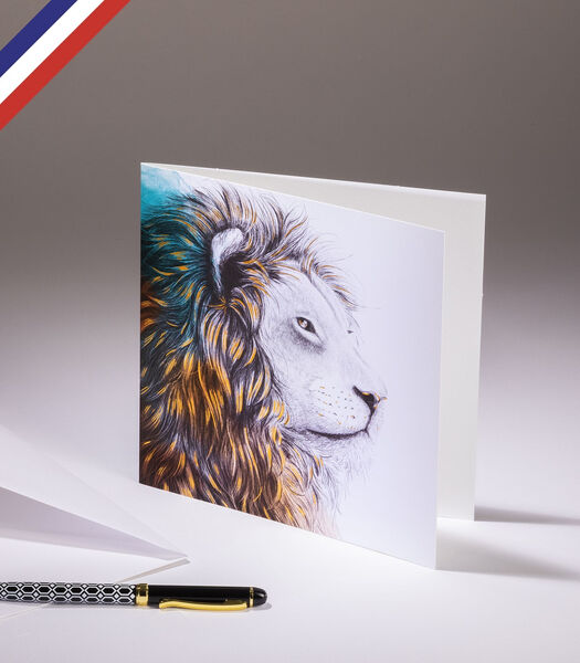 Carte double Florilège  - Le lion