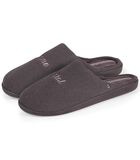 Chaussons Mules Homme Gris Brodé image number 0