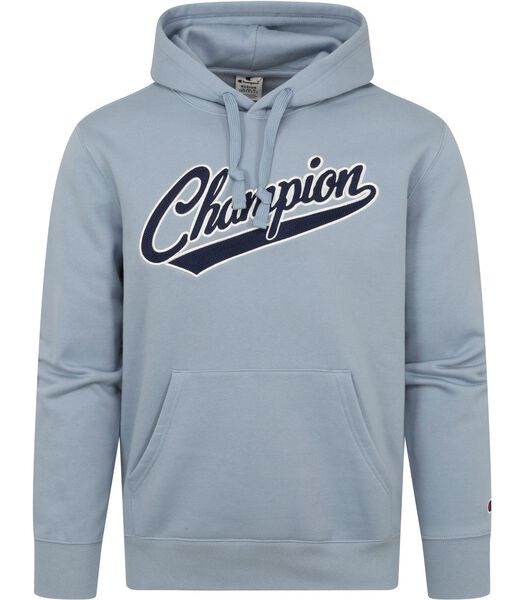 Sweat à capuche Champion College Logo Bleu Clair