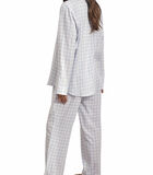 Pyjama indoor kleding broek shirt lange mouwen Vichy image number 1