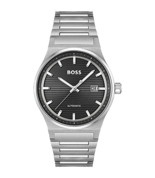 Horloge automatisch zwart op staal 1514117