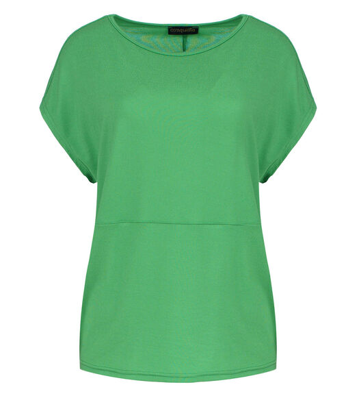Groene stretch jersey top