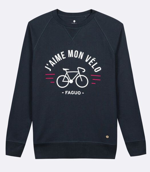 Sweatshirt coton ""J'aime mon vélo"" DARNEY