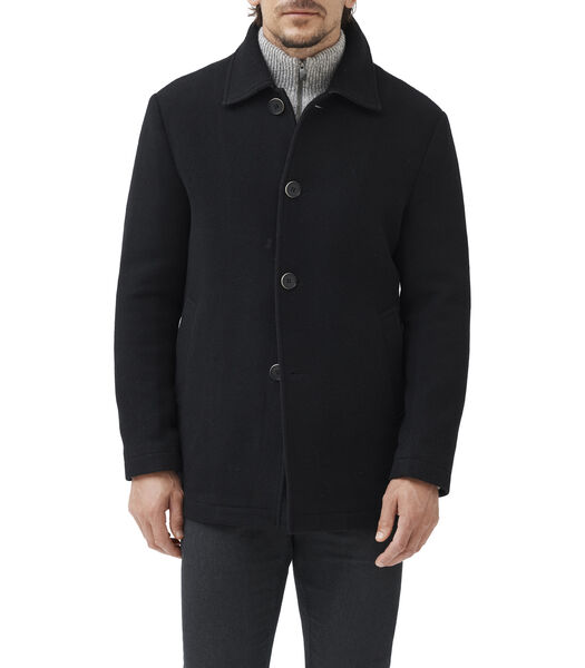 Manteau pardessus droit mi-long en laine italienne Berkely