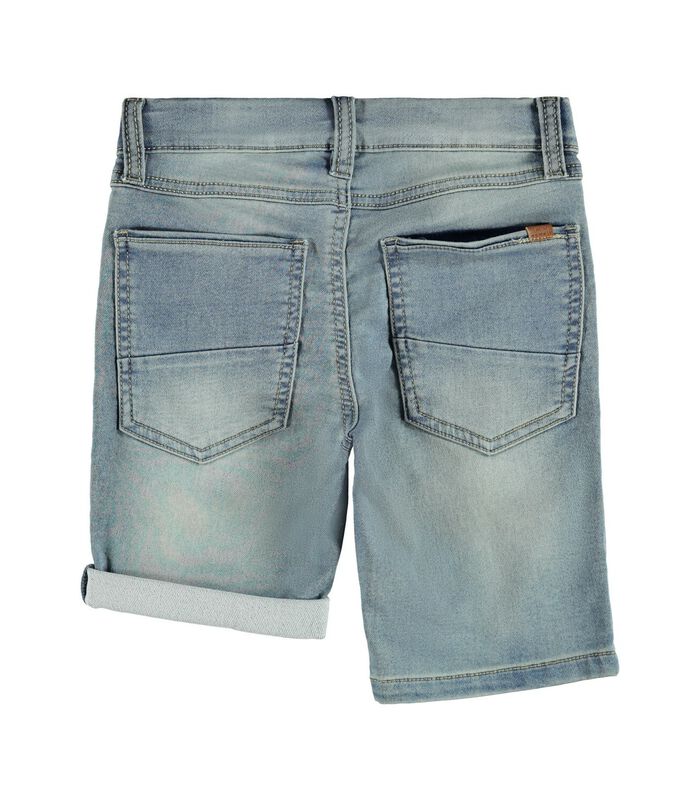 Slim jeansjeanshort voor jongens Theo image number 2