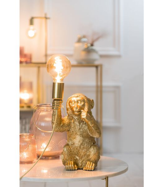 Tafellamp Monkey - Goud - 20x19,5x34cm