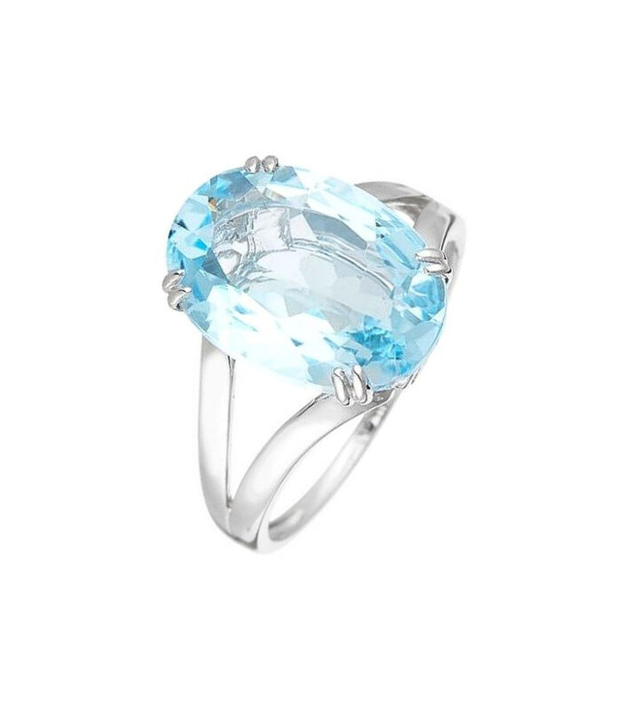 Ring 'Pattaya Topaze' witgoud en diamanten image number 0