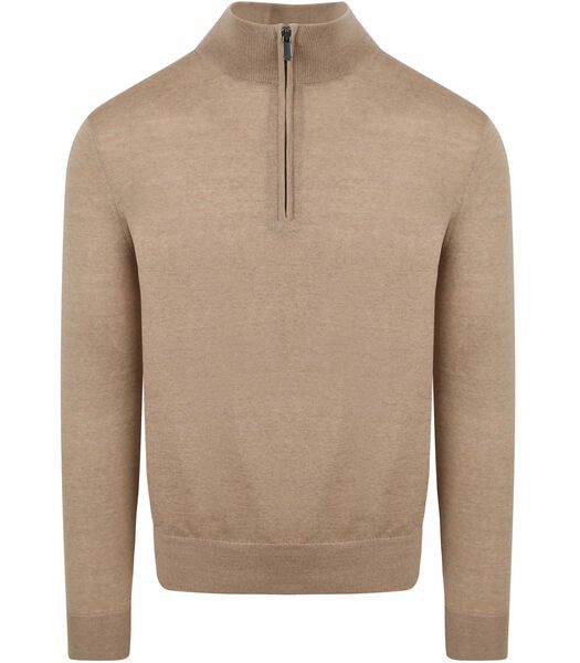 Suitable Merino Half Zip Sweater Beige