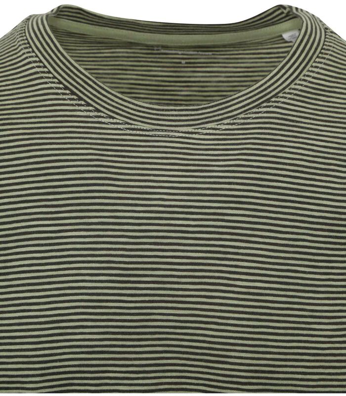T-shirt Strepen Groen image number 1