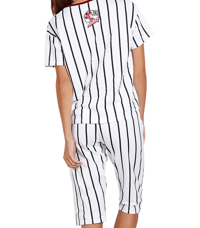 Pyjamabroek t-shirt Mickey Beisbol Disney wit image number 1