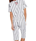 Pyjama pantacourt t-shirt Mickey Beisbol Disney blanc image number 1